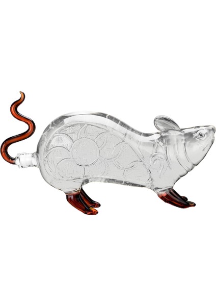 Viski Sürahi Cam Fare Şekli Bourbon Araba Için Yaratıcı Zarif Içecekler