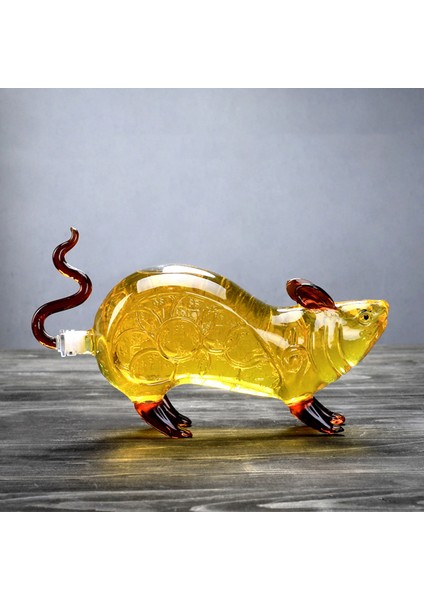 Viski Sürahi Cam Fare Şekli Bourbon Araba Için Yaratıcı Zarif Içecekler fiyatları