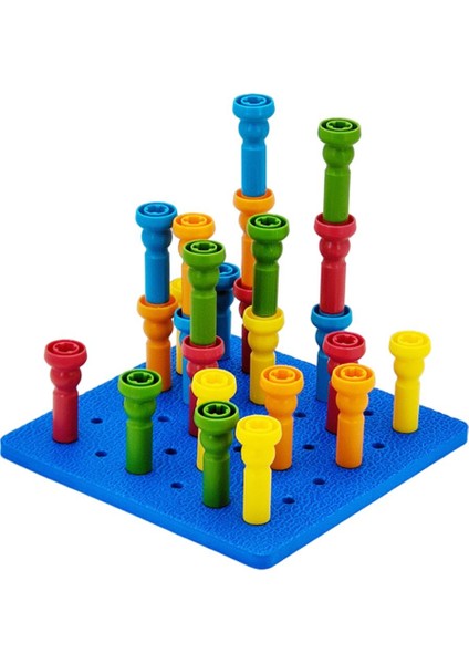 Istifleme Peg Kurulu Seti Okul Öncesi Etkinlikler Etkinlik Bebekler Için Pegboard