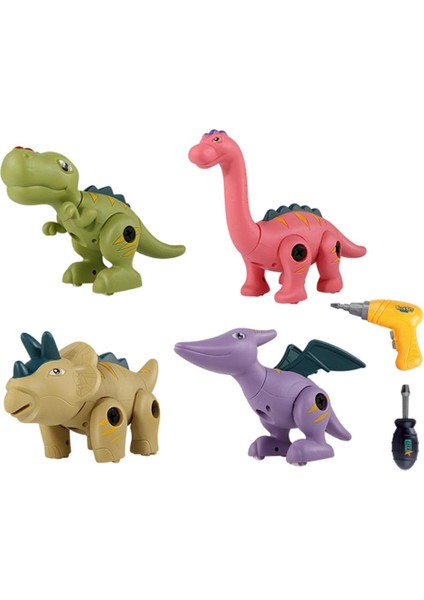 Dinozor Oyuncakları Matkap, Dıy Inşaat Seti 7 Adet