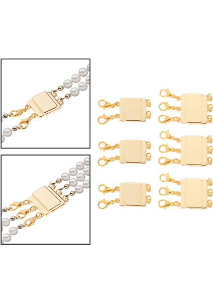 Kolye Katmanlama Toka Manyetik 2-3 Strands Ayırıcı Altın 6 Adet(Yurt Dışından) modelleri