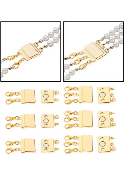 Kolye Katmanlama Toka Manyetik 2-3 Strands Ayırıcı Altın 6 Adet(Yurt Dışından) fırsatları