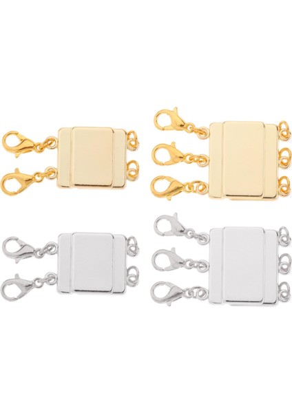 Kolye Katmanlama Toka Manyetik 2-3 Strands Ayırıcı Altın Gümüş 4 Adet (Yurt Dışından)