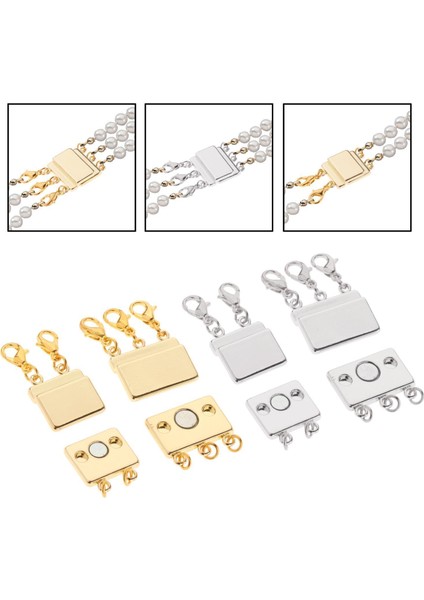 Kolye Katmanlama Toka Manyetik 2-3 Strands Ayırıcı Altın Gümüş 4 Adet (Yurt Dışından) fırsatları