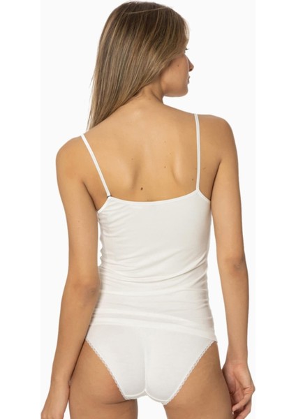 Kadın Dantelli Penye Atlet Külot / Kaşkorse Set - 367 Ekru fiyatları