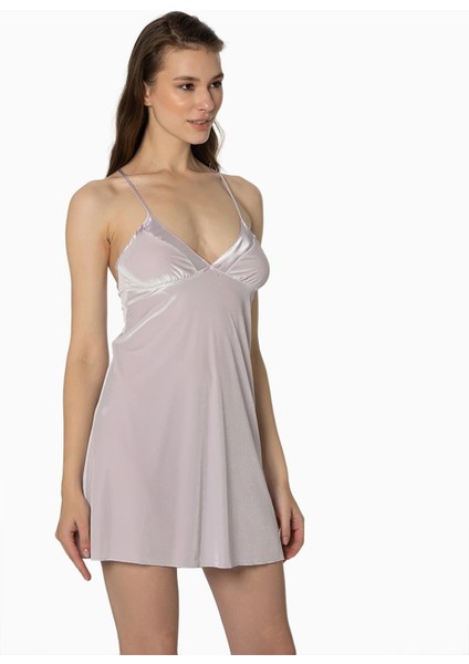 Kadın Kadife Saten Gecelik & Sabahlık Takım - 4040 Viola modelleri