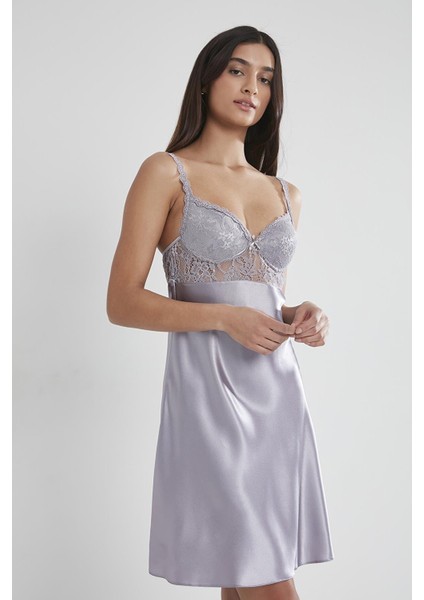 Saten Dantelli Gecelik & Sabahlık Takım - 4090 Royal indirimleri