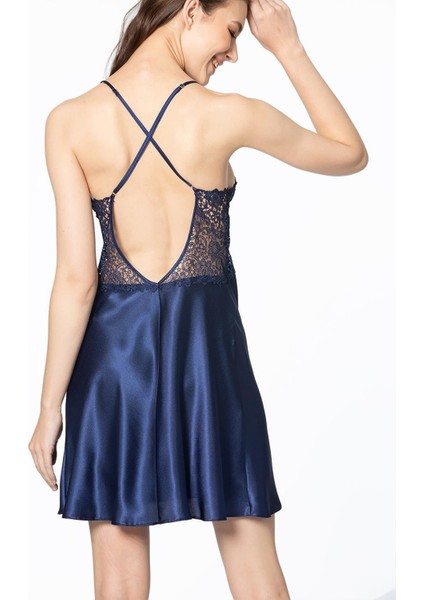 Kadın Saten Altılı Çeyiz Seti - 6625 Lacivert fırsatları