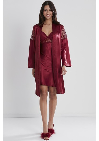 Saten Altılı Çeyiz - Seti 6955 Bordo modelleri