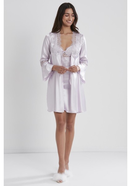 Kadın Saten Altılı Çeyiz Seti - 6325 Viola