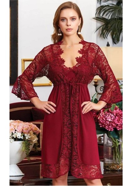 Kadın Koton Altılı Çeyiz Seti 800 Bordo