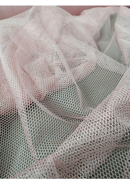 Düz File Tül Perde - Pembe