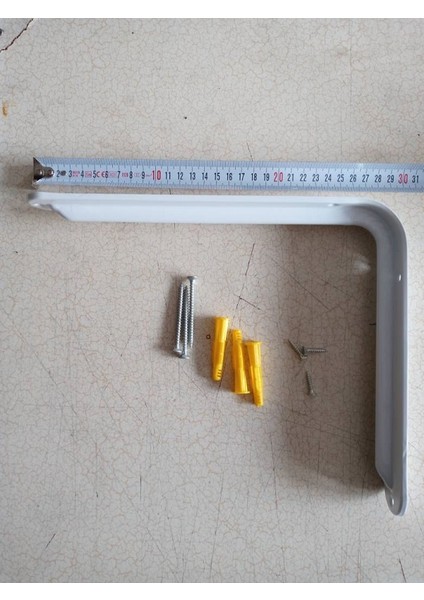230X290 mm Beyaz Raf Altı - Destek 4 Adet + Dübel Vida