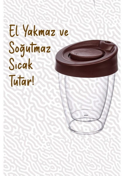 Çift Cidarlı Espresso Lungo Kahve Bardağı Kapaklı El Yakmaz Bardak fiyatları