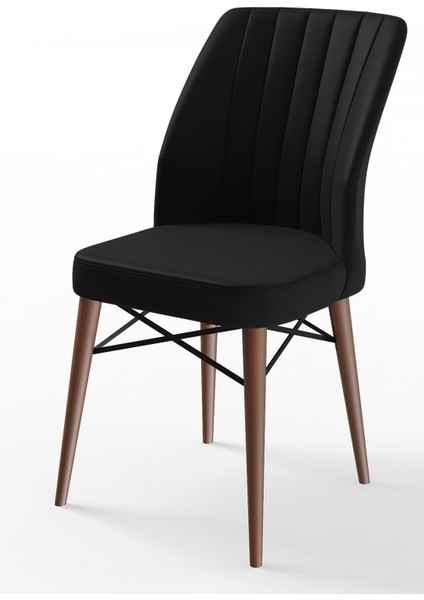 Concept Eva Serisi, 80 x 132 cm Açılabilir Mdf Mutfak Masa Takımı, Barok Ahşap Desen Masa ve 4 Sandalye