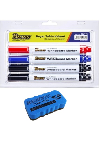 Tahta 4'lü Kalemi ve Mıknatıslı Silgi