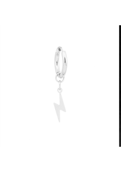 Erkek Gümüş Sallantılı Şimşek Çelik Küpe fırsatları