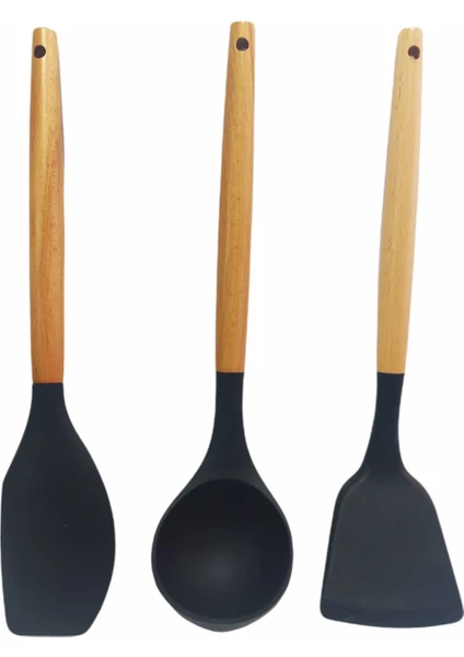 Naturalife Labs Yanmaz Yapışmaz Lüks Silikon Spatula 3 ' Lü Takım