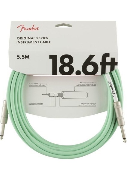 Original Instrument Cable 18.6 Surf Green Kablo 5,5 Metre