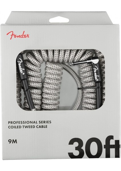 Professional Coil Cable 30&quot; White Tweed 9 Metre