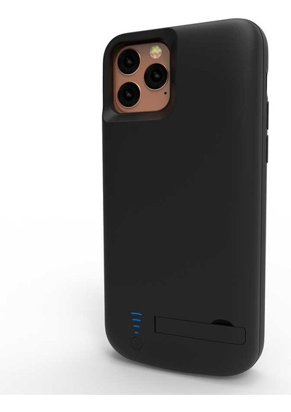 Apple iPhone 13 Pro Max 6000 Mah Şarjlı Standlı Kılıf Siyah