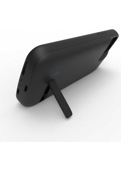 Apple iPhone 13 Pro Max 6000 Mah Şarjlı Standlı Kılıf Siyah