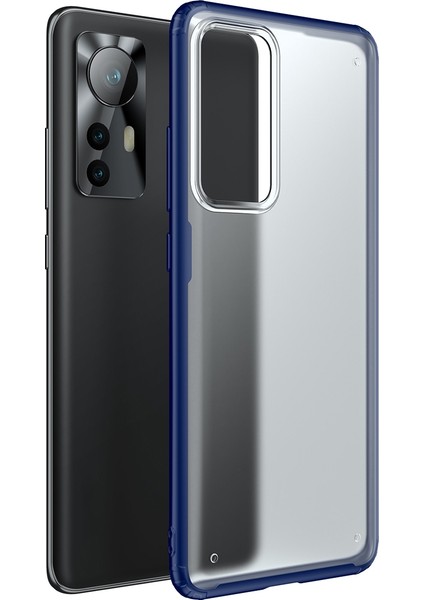 Xiaomi Mi 12 Pro Dört Köşe Darbeye Dayanıklı Tpu + Pc Telefon Kılıfı Mavi (Yurt Dışından)