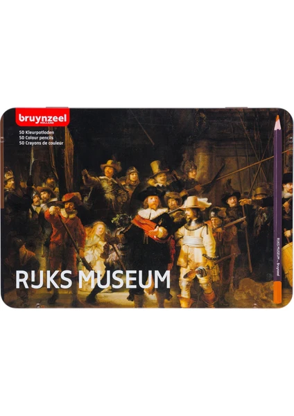 Colour Pencils Rijksmuseum The Night Watch Set Kuru Boya Kalemi Seti 50 Renk Metal Kutu