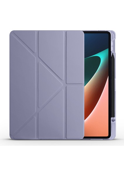 Xiaomi Mi Pad 5 Uyumlu Kılıf Kalem Bölmeli Akıllı Kapak Standlı Kılıf Smart Cover Premium