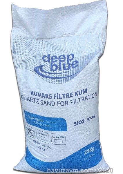Havuzavm-Kum Filtre Için 0,5-1,2mm Deep Blue 25 Kg.