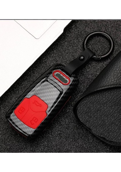 Audi Siyah-Kırmızı Karbon Anahtar Kılıfı (Yeni Kasa) fırsatları