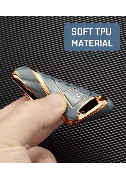 Volkswagen-Seat-Skoda (Anahtarsız Giriş) Tpu Malzeme Kırmızı Anahtar Kılıfı fiyatları
