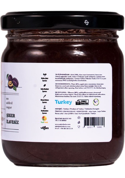 Erik Marmelatı 220 gr Şekersiz (%100 Doğal %80 Meyve ,Katkı Maddesi ,Renklendirici ve Koruyucu İçermez.) modelleri