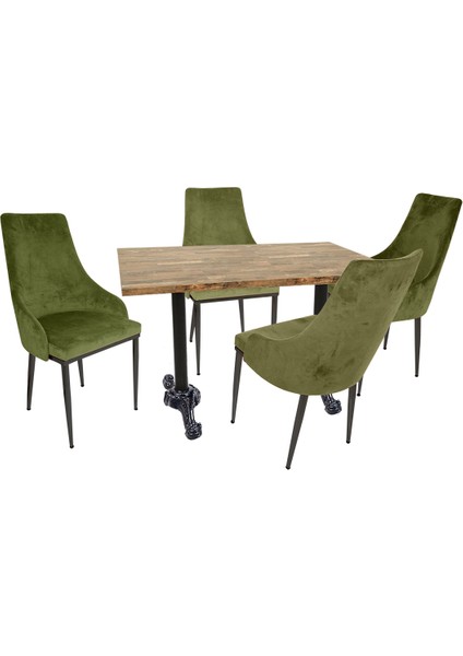Çipa Laminat Stil Masa Takımı - Yeşil