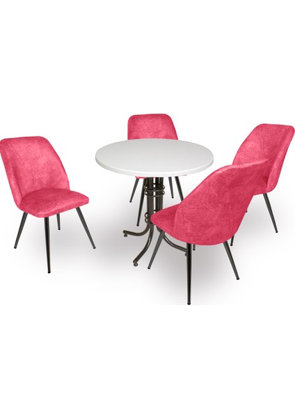 Buket Werzalit Yuvarlak Esb - Nilüfer Mutfak Masa Takımı - Pembe