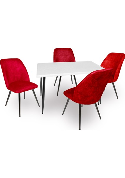 Manolya - Nilüfer Esb Mutfak Masa Takımı - Bordo