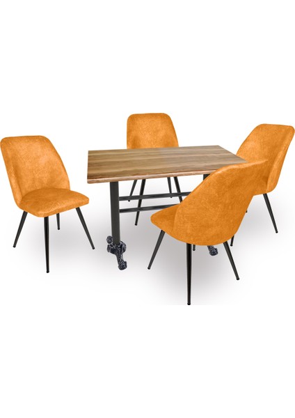 Çipa Werzalit Nilüfer Mutfak Masa Takımı - Indiana Wood Sarı