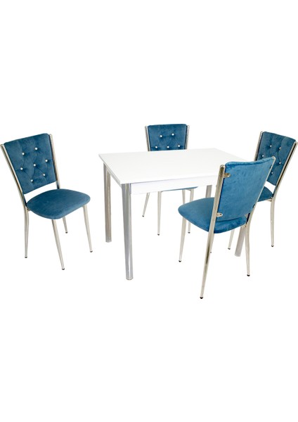 Akasya Kapitoneli Mutfak Masa Takımı (Kumaş) - Yeşil modelleri