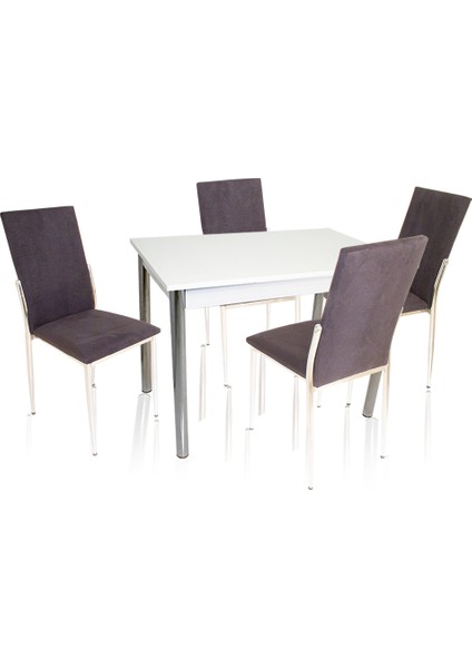 Akasya Gözde Mutfak Masa Takımı (Kumaş) - Siyah