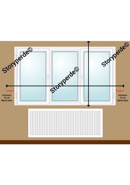 Story Perde Düz Beyaz Güneşlik Stor Perde