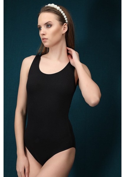878 Kadın Geniş Askılı Çıtçıtlı Body Slip Body