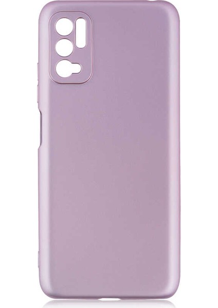 Xiaomi Poco M3 Pro Kılıf Kamera Korumalı Mat Premium Silikon Kılıf Rose + Cam Ekran Koruyucu Rose