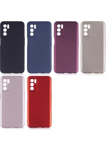 Oppo A16 Kılıf Kamera Korumalı Mat Premium Silikon Kılıf Siyah + Tam Kaplayan 5d Cam Ekran Koruyucu Siyah