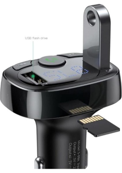 Bluetooth Hızlı Şarj Özellikli Araç Kiti Mp3 Player