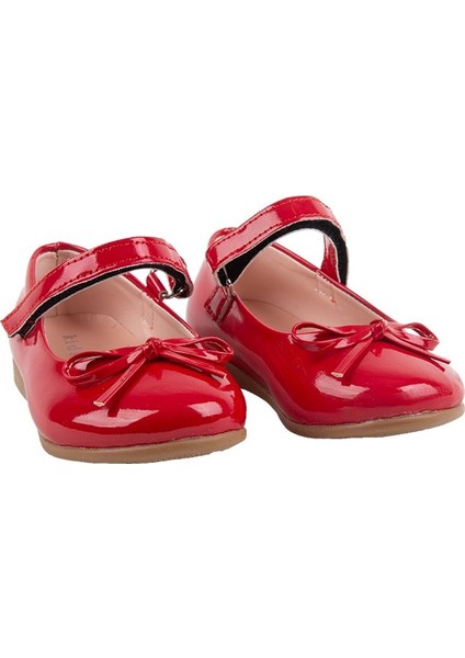 Jessica Tek Cırtlı Pu Deri Kız Çocuk Babet Ayakkabı Kırmızı fiyatları