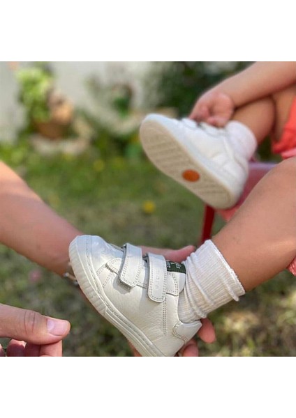 Dream Çift Cırtlı Deri Unisex Çocuk Ayakkabı Bej