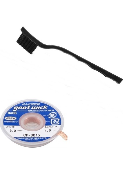Anakart Tamir Seti CP-3015 Lehim Sökme Teli 3mm Antistatik Fırça