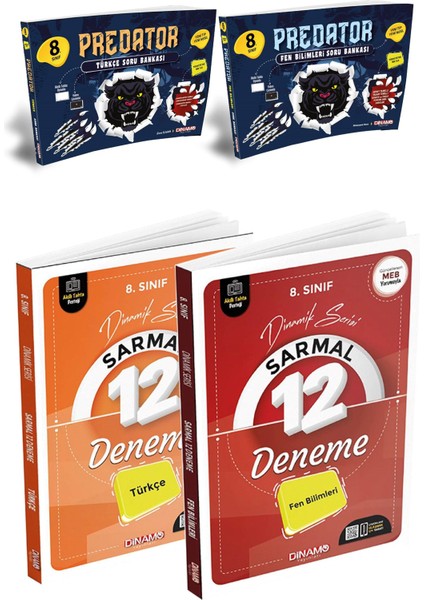 2022 8. Sınıf Predatör ve Deneme Set 5 Kitap