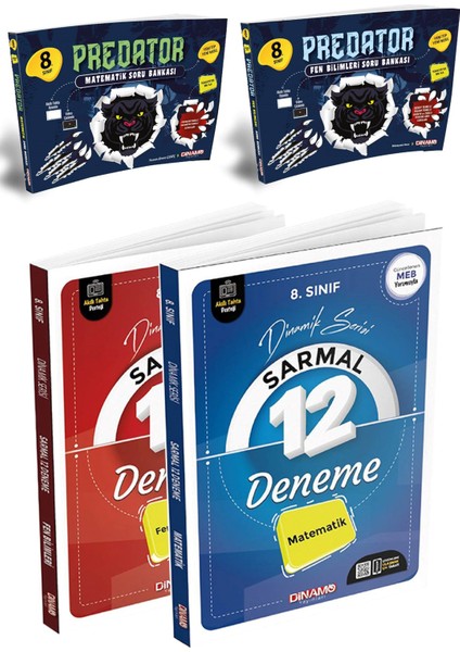 2022 8. Sınıf Predatör ve Deneme Set 5 Kitap