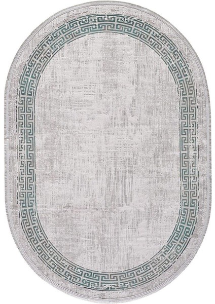 Halı Black&Brown Oval Koleksiyonu 11298 Yeşil